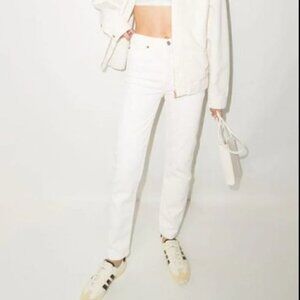 RE/DONE Originals 70's Straight Vintage White Jeans 25